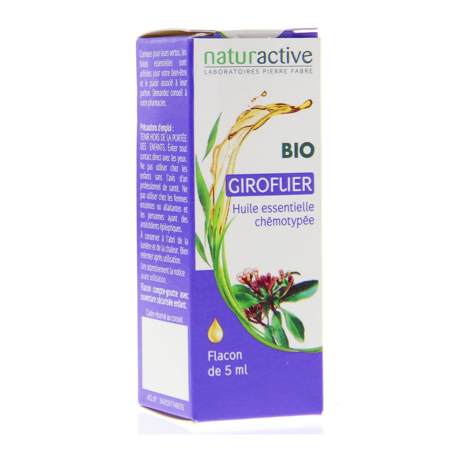 NaturactiveAceite Esencial de Clavo de olor orgánico 5ml