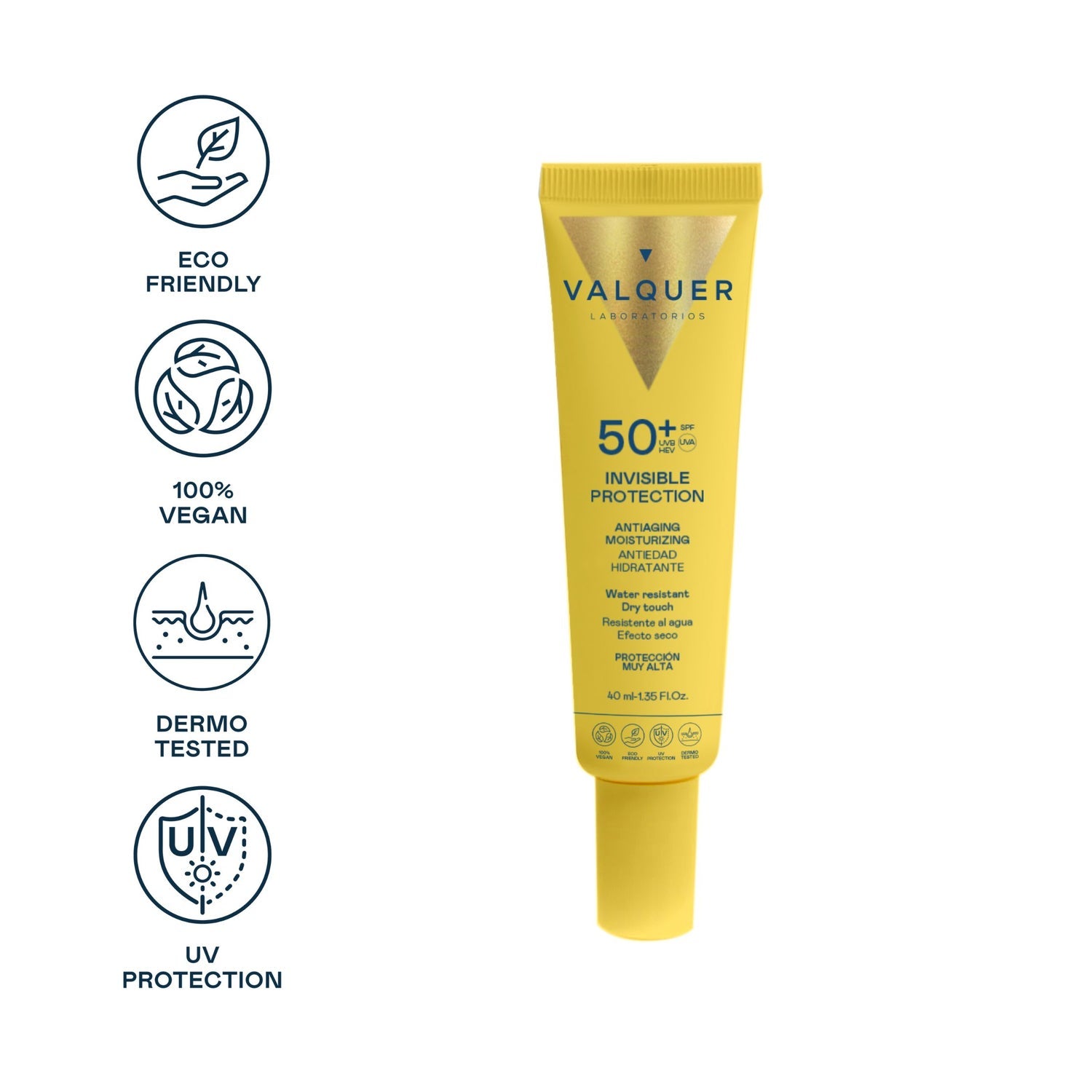 Valquer Protector Solar Facial 50+ Invisible Protection 40ml