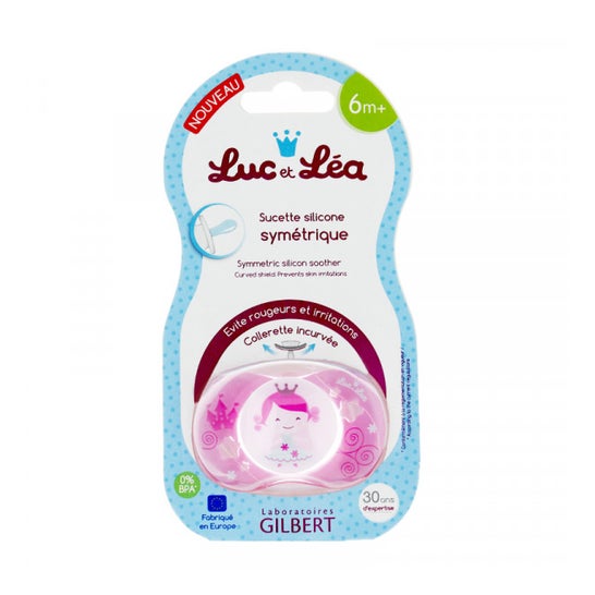Luc y Lea Pacifier Symmetric Princess/ Fais Mois Un Calin +6 Mois 2 uds