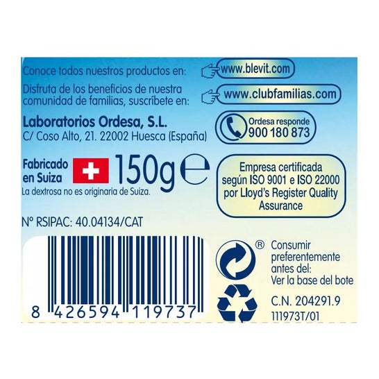 Blevit® Felices Noches Tila Melisa Manzanilla 150g