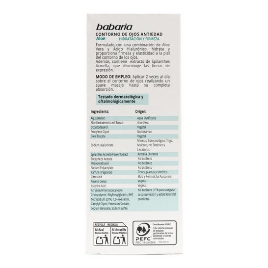 Contorno de Olhos Babaria Aloe Vera 15ml