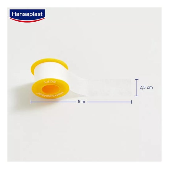 Hansaplast Med+ Soft Esparadrapo 5m x 2,5cm