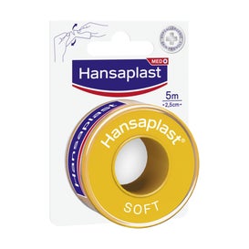 Hansaplast Med+ Soft Esparadrapo 5m x 2,5cm