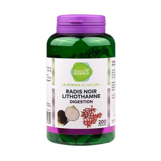 Pharmascience Rábano Negro y Lithotham 200 Perlas