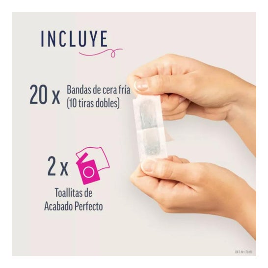Veet Pure Bandas de Cera Depilatoria Facial Piel Sensible 20uds