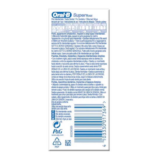 Oral-B Superfloss Seda Dental 50uds