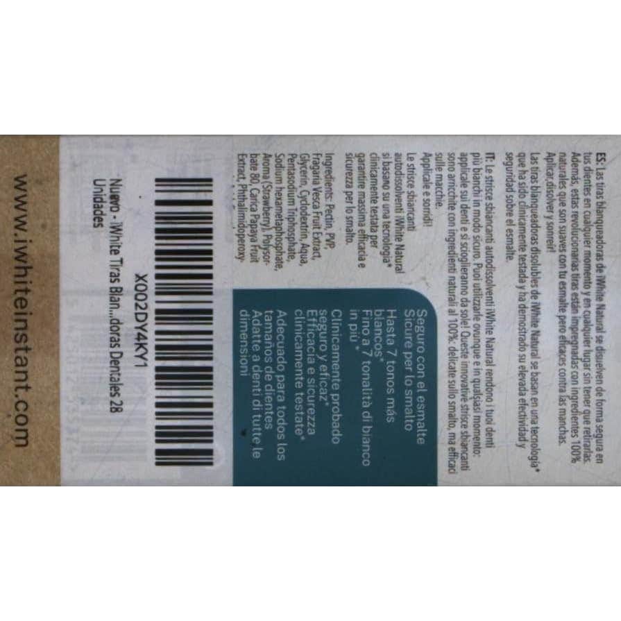 iWhite Tiras Blanqueadoras Disolubles 28uds