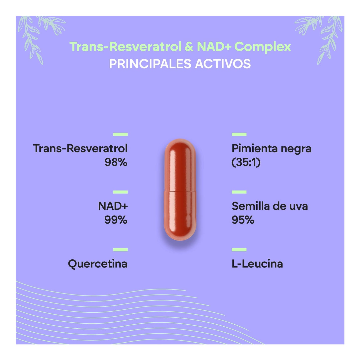 Nutralie Trans Resveratrol y NAD+ 60caps