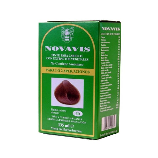 Novavis Tinte Para Cabello Nº 6 D Rubio Oscuro Dorado 135 ml