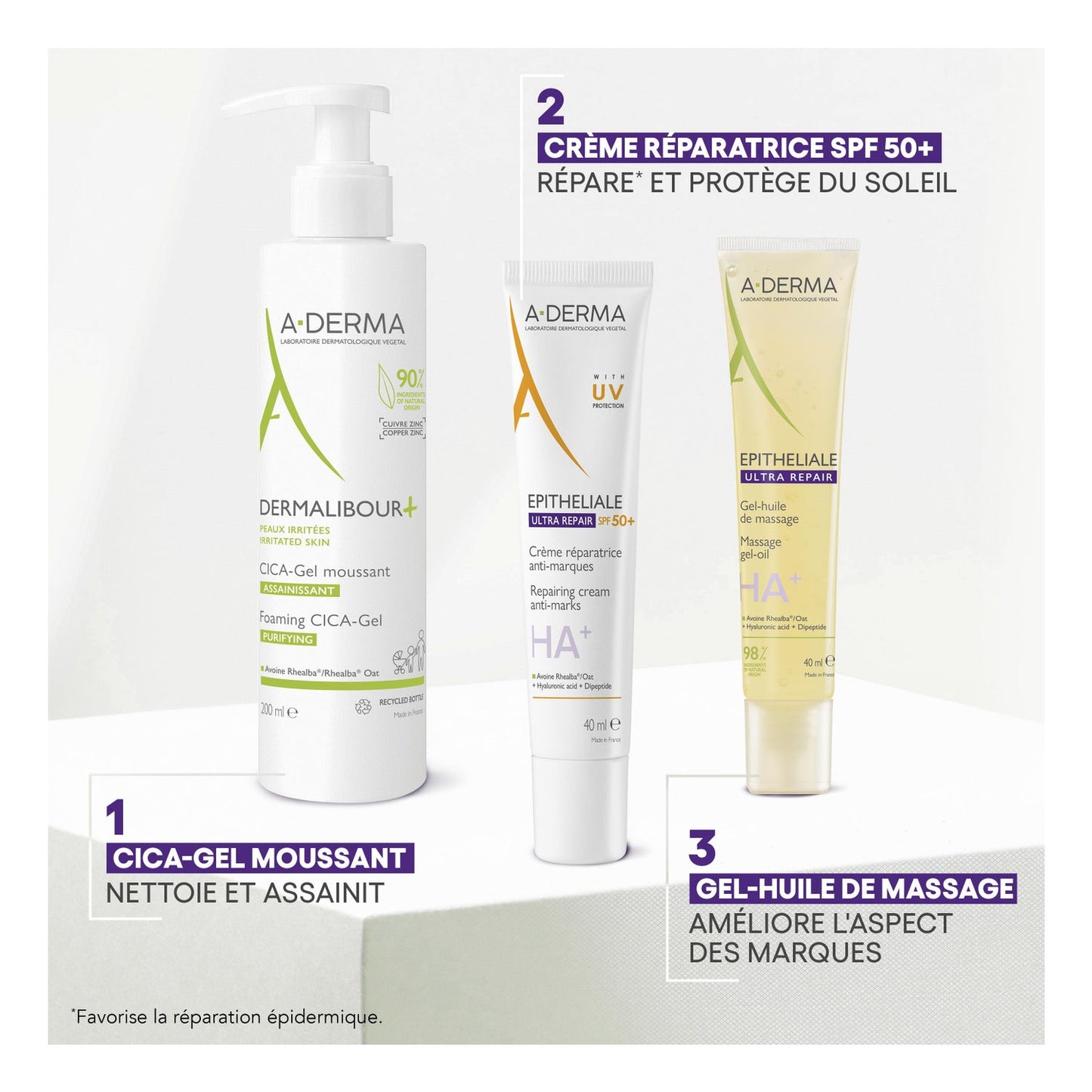 A-Derma Epitheliale Ultra Repair Crema Reparadora SPF50+ 40ml