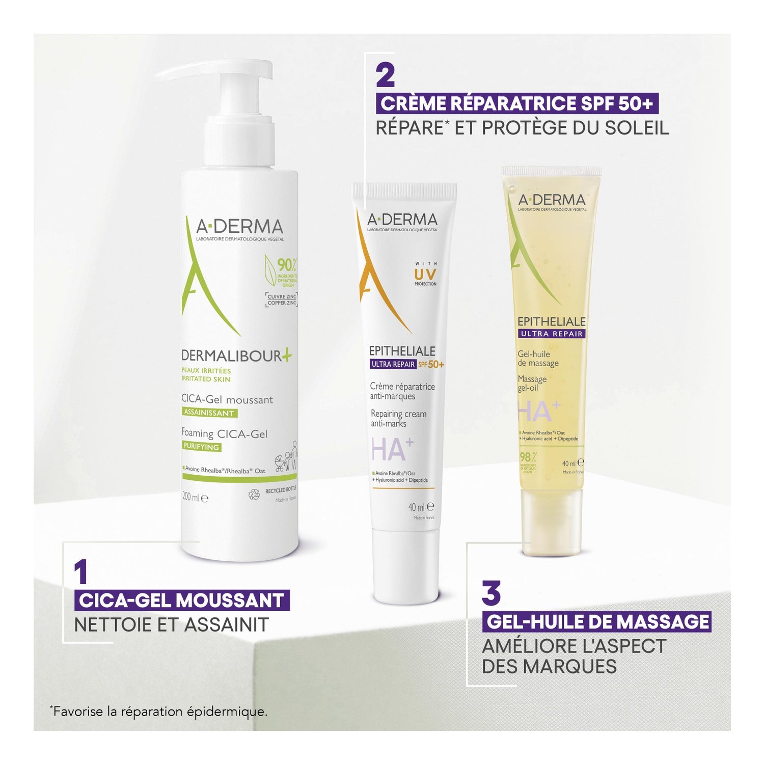 A-Derma Epitheliale Ultra Repair Crema Reparadora SPF50+ 40ml