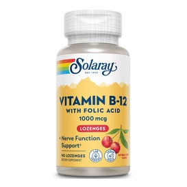 Solaray vitamina B12 1000mcg + Ácido fólico 90comp
