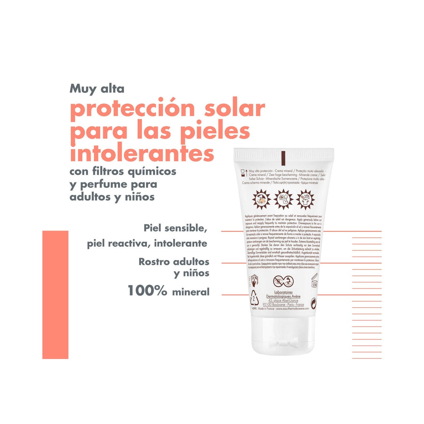 Avène Solar Crema Mineral SPF50+ 50ml