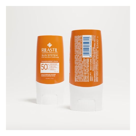 Rilastil Sun System Stick Solar Transparente Zonas Sensibles SPF50+ 3x8,5 g