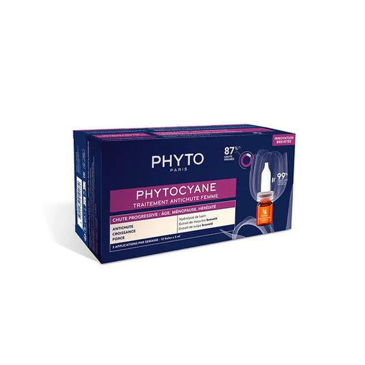 Phyto Phytocyane Tratamiento Anticaída Mujer Progres 12uds