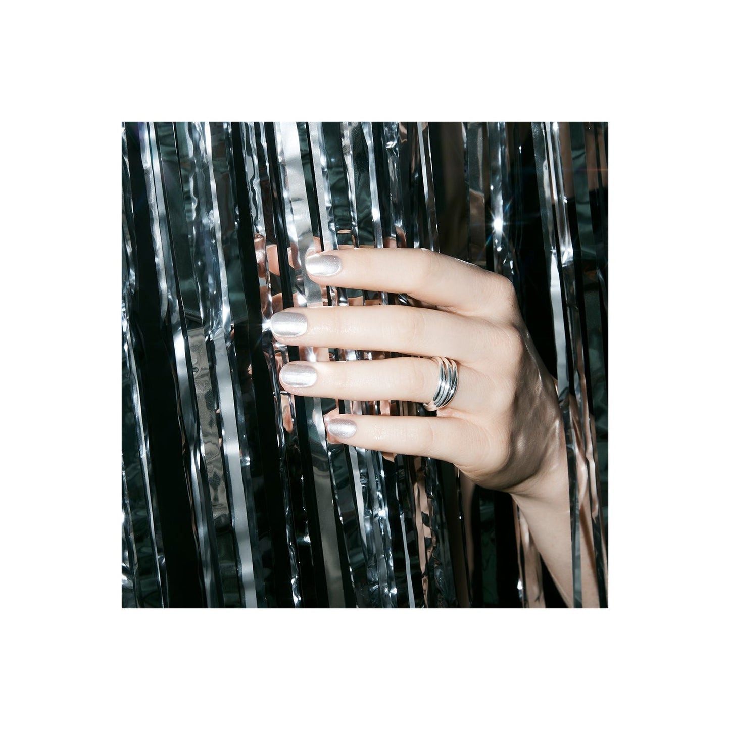 Ohora Gel Nail Strips N Silver Chrome 30uds