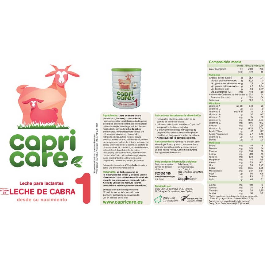 Capricare® 1 Preparado para Lactantes 800g