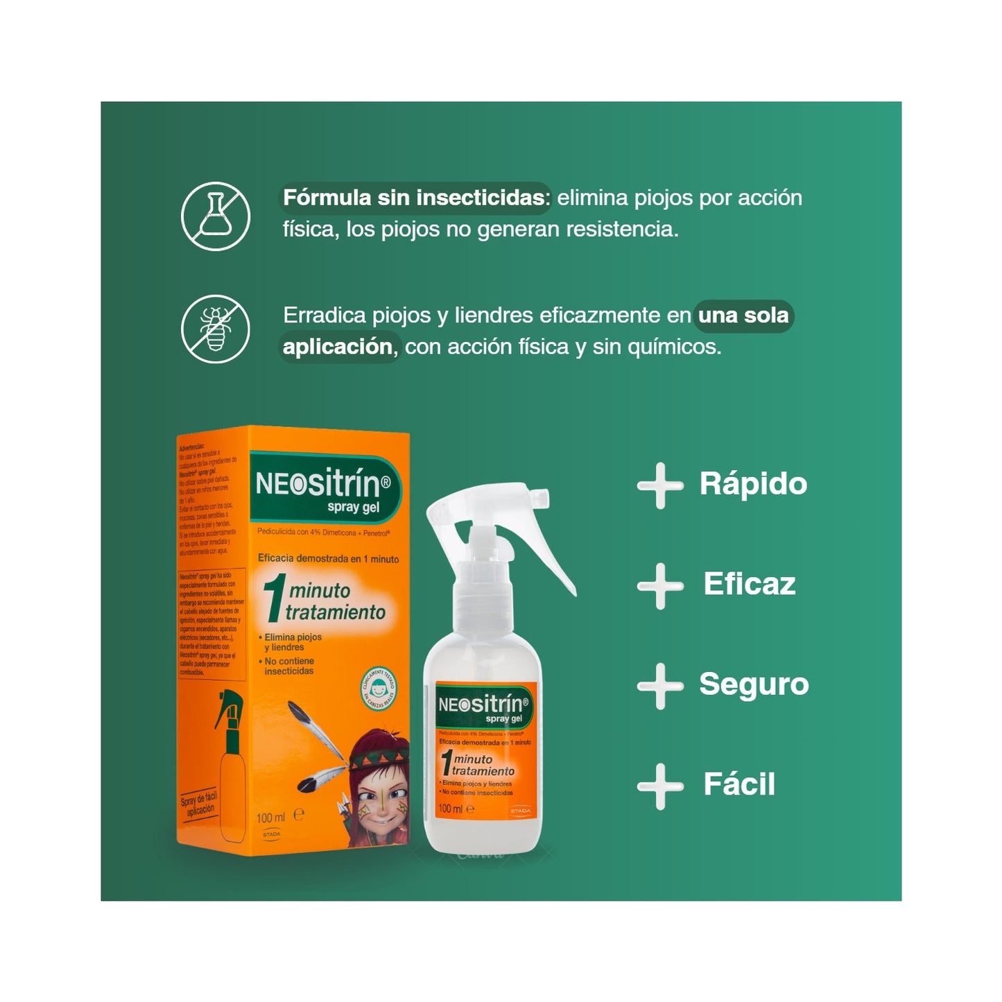 Neositrín Spray Gel Antipiojos 60ml