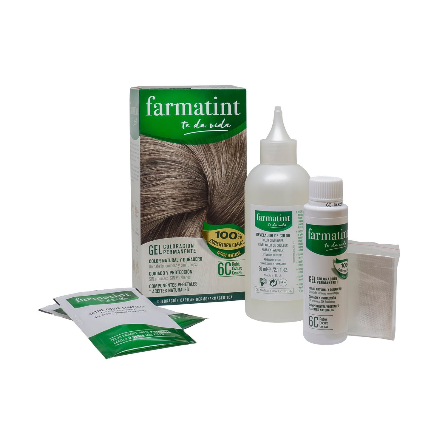 Farmatint Gel 6C Rubio Oscuro Ceniza 135ml