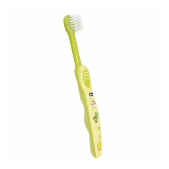 Chicco Cepillo Dental Infantil de Cerdas Suaves Dinosaurio Verde 6m+ 1ud