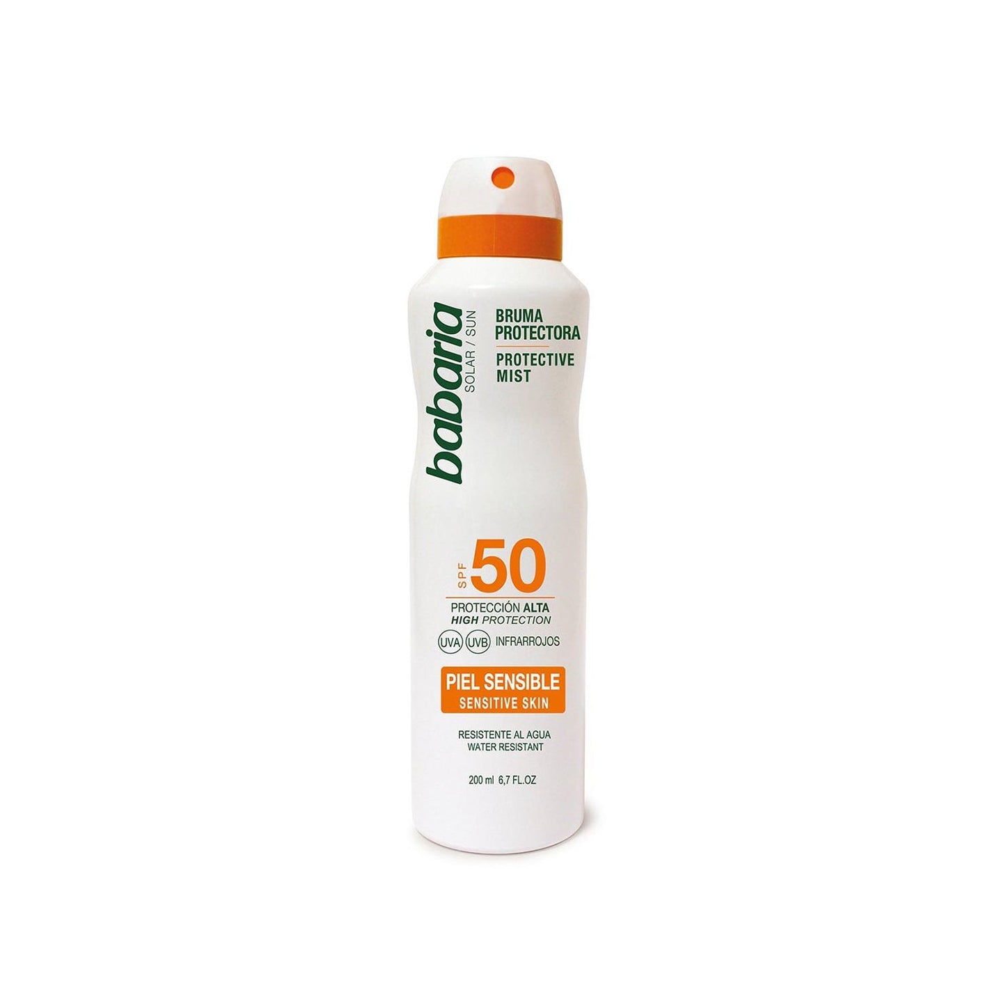 Babaria Waterproof Bruma SPF50 Piel Sensible Waterproof 200ml