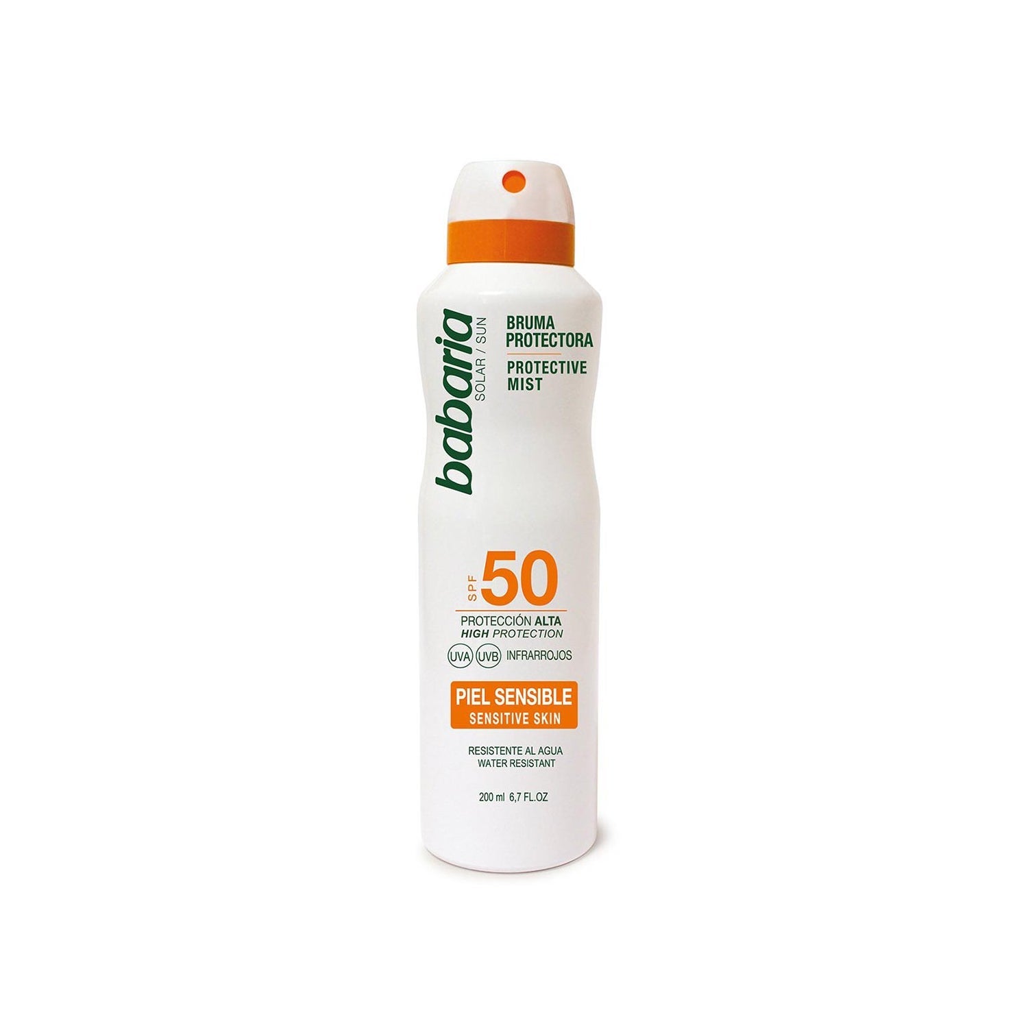 Babaria Waterproof Bruma SPF50 Piel Sensible Waterproof 200ml
