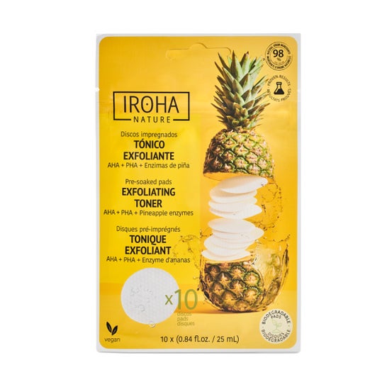 Iroha Nature Discos Impregnados Tónico Exfoliante 10uds
