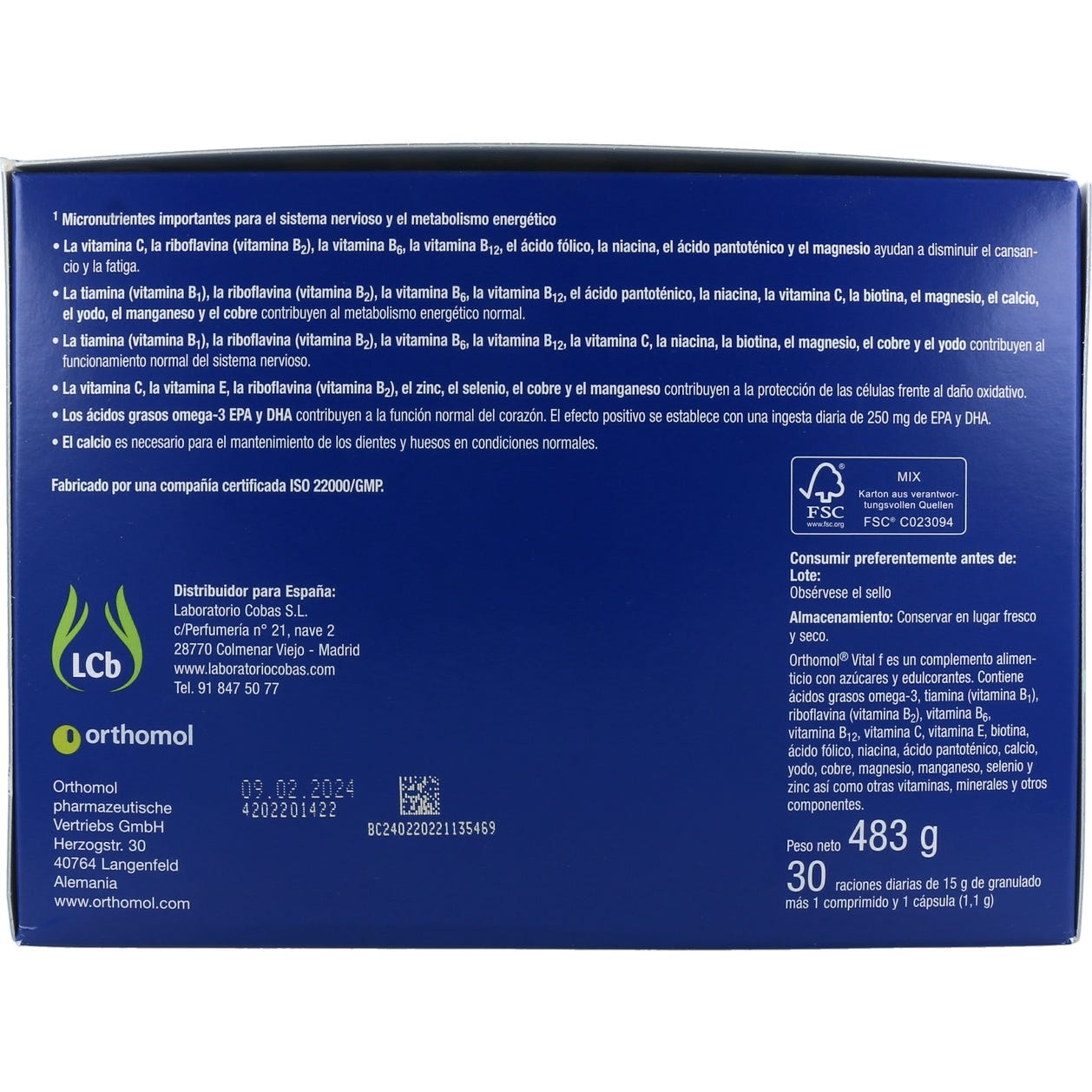 Orthomol Vital F 30 Viales