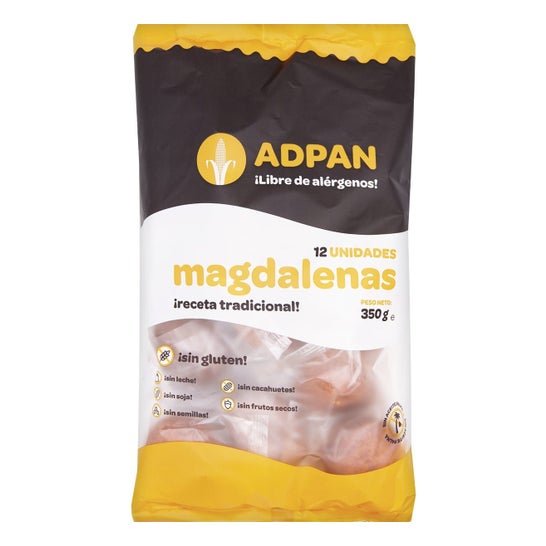 Adpan Magdalenas Sin gluten Receta Tradición 350 g