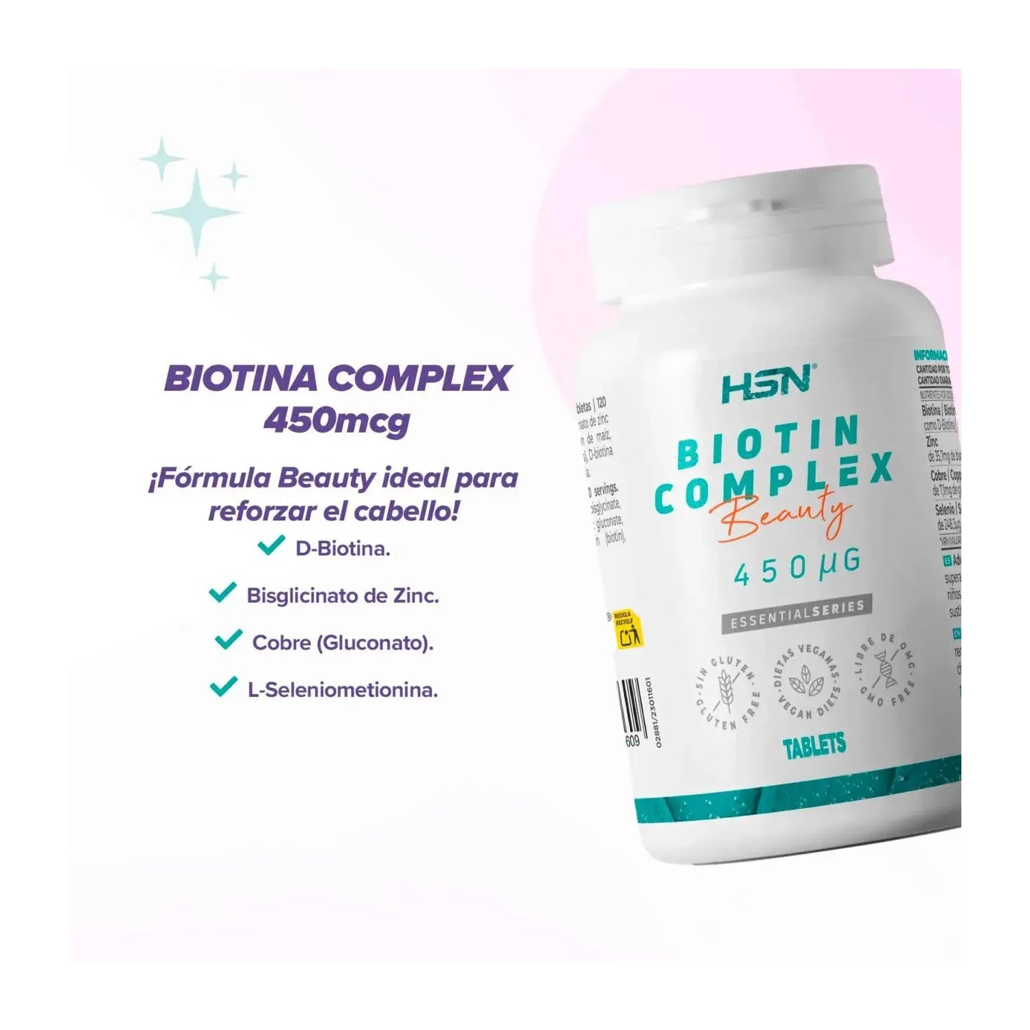 HSN Biotina Complex 450mcg 120comp