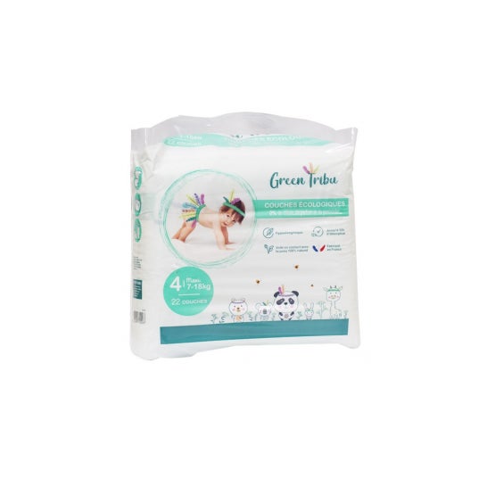 Green Tribu Pañales Ecológicos Talla 4 7-18kg 22uds