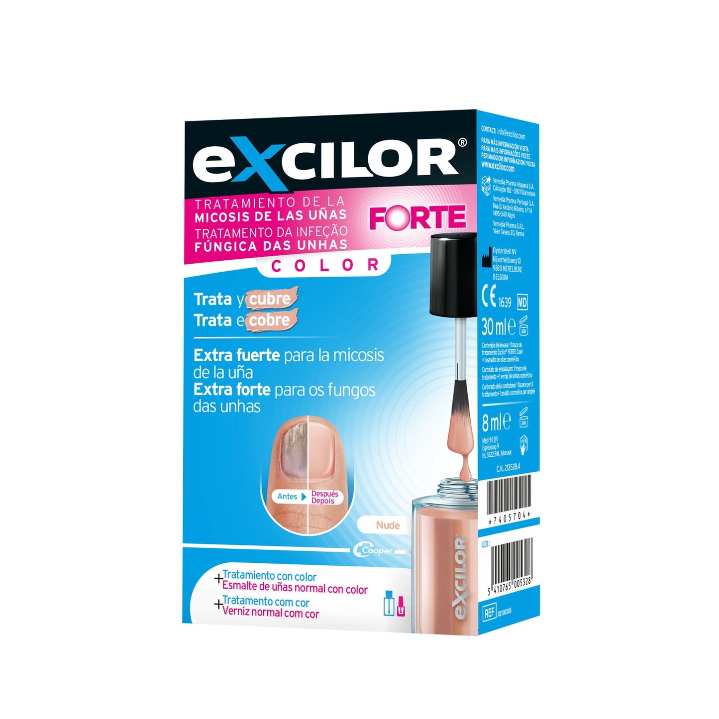 Excilor Forte Color Tratamiento de Hongos de Uñas Nude 30ml