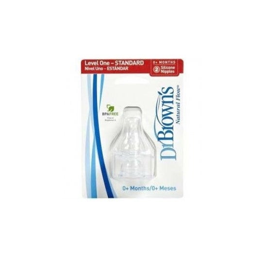 Dr. Brown´s tetina silicona natural flow standard recién nacido 2uds