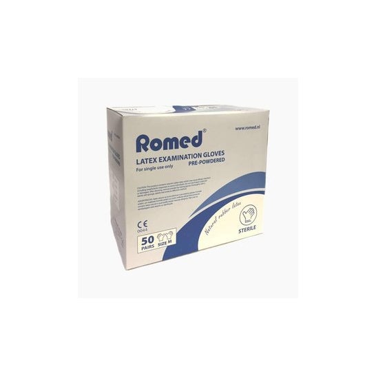 Romed Guantes Matex Latex Tac Esteril TS 50uds