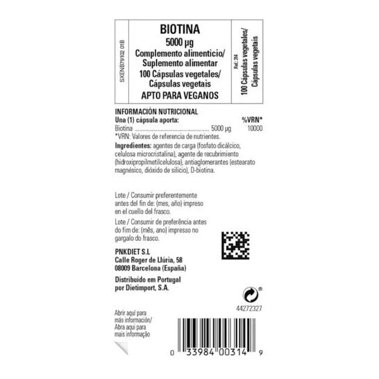 Solgar Biotina 5000μg 100vcaps