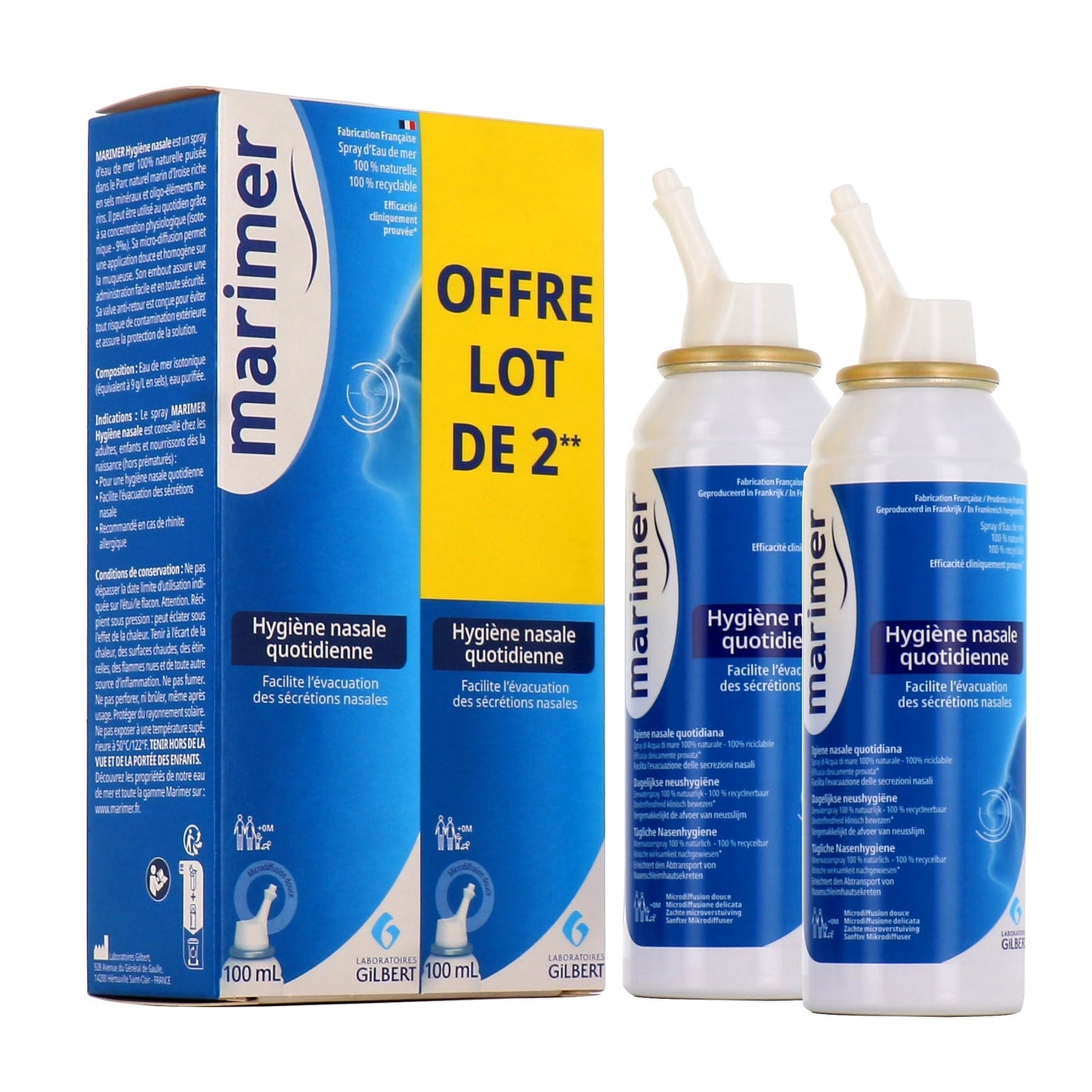 Marimer Spray para el lote de cisnes nasales de 2 x 100 ml