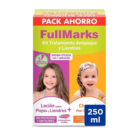 FullMarks Kit Tratamiento Antipiojos y Liendres Loción 100ml + Champú 150ml