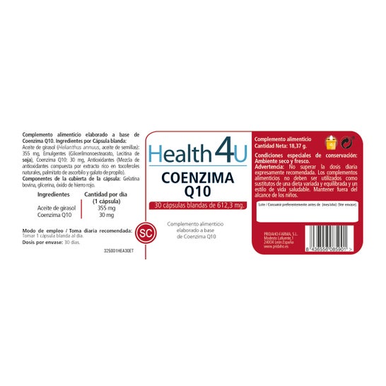 H4 U Coenzima Q10 30 cápsulas blandas
