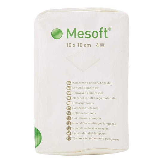 Mesoft Compresas no estériles de tejido no tejido 10x10 cm 100 uts