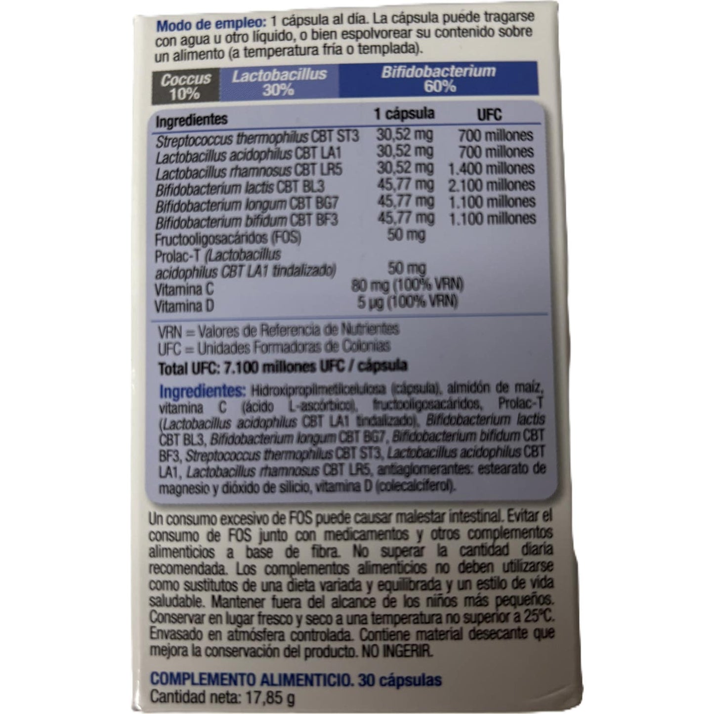 Produo Digestive Vitality 50+ 30caps