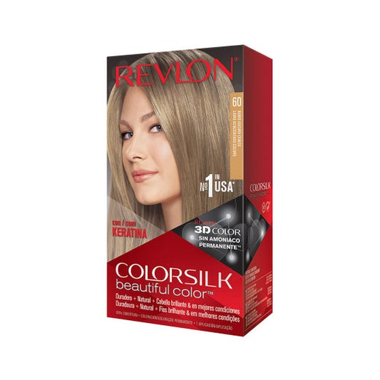 Revlon Kit Tinte Colorsilk 60 Rubio Oscuro Cenizo