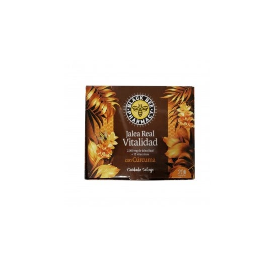 Black Bee Jalea Real Vitalidad Cúrcuma 20 Ampollas