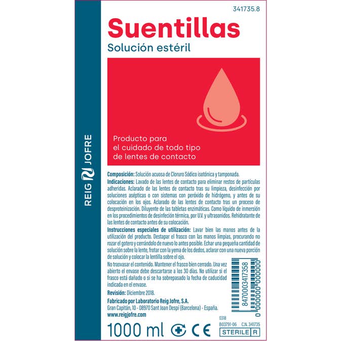 Reig Jofre Suentillas Solución Estéril 1l