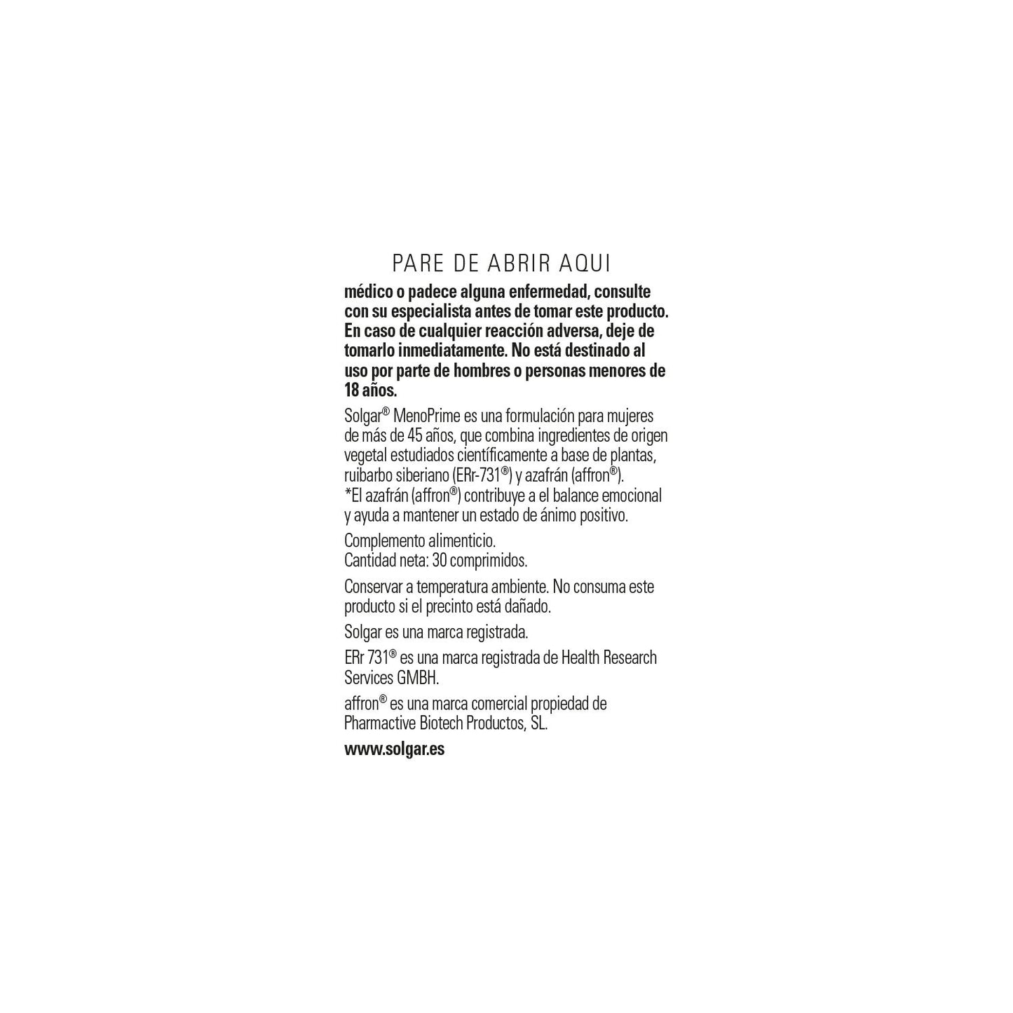 Solgar MenoPrime 30comp