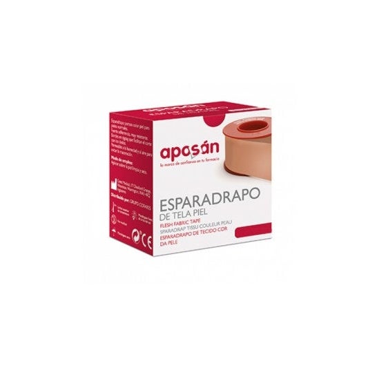 Aposán esparadrapo tela piel 5x1,25cm 1ud
