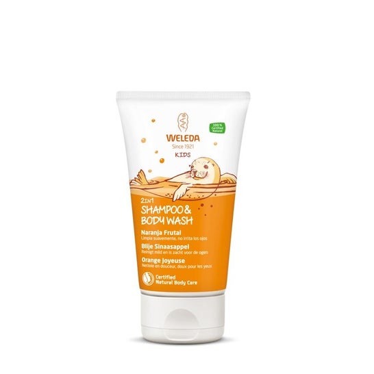 Weleda Kids 2 en 1 Champú y Gel de Ducha Naranja Frutal 150ml