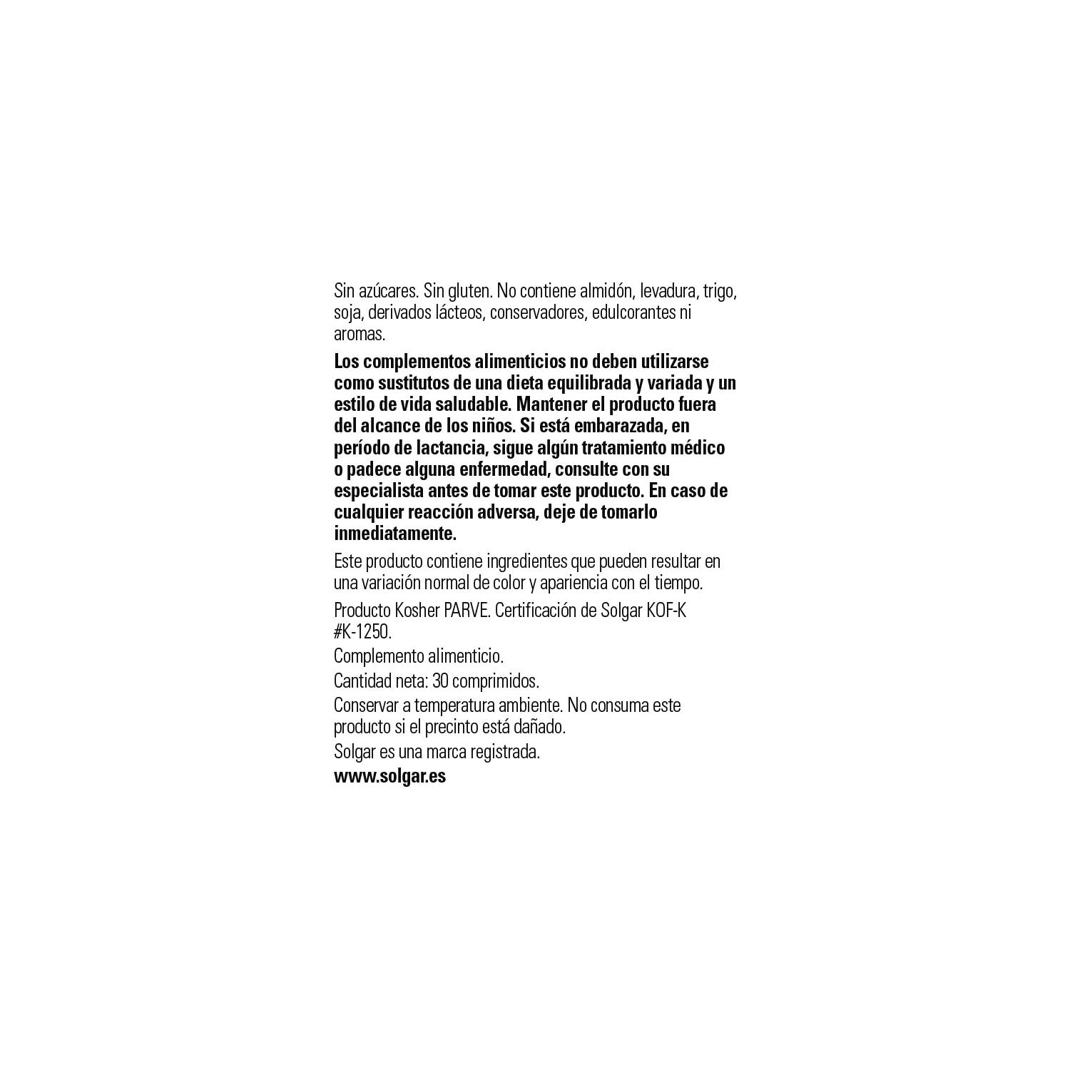 Solgar L-Carnitina 500mg 30comp
