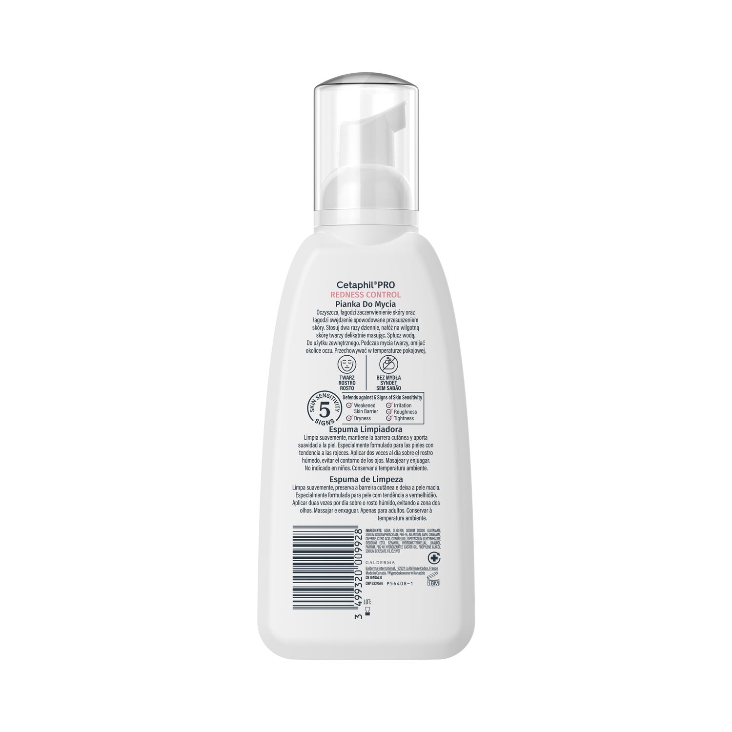 Cetaphil Pro Redness Control Espuma Limpiadora 236ml