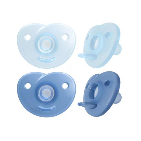 Avent Chupete Silicona Soothies 0-6 Meses Azul 2uds