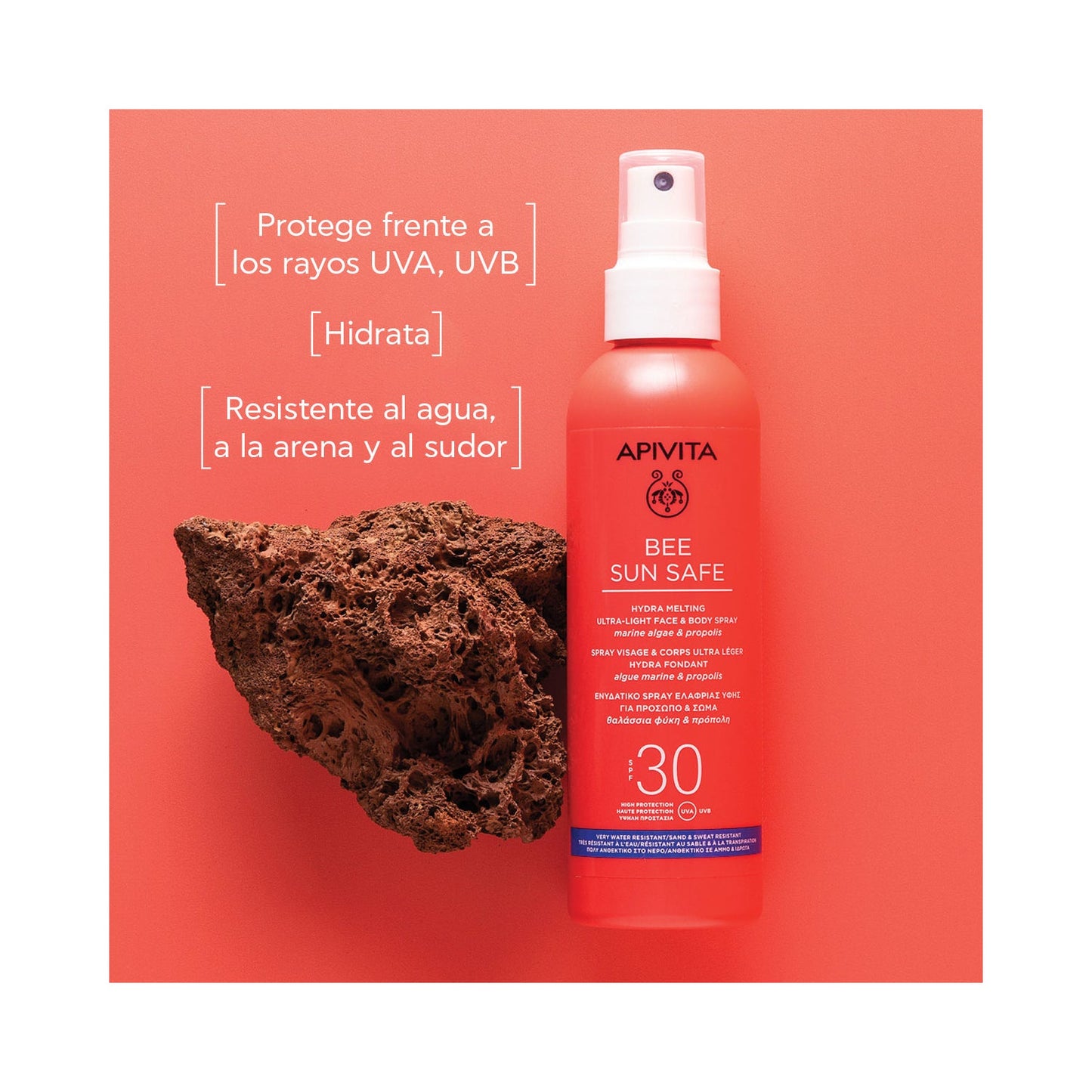 Apivita Bee Sun Safe Spray Hydra Melting Ultra Ligero Facial & Corporal SPF30 200ml